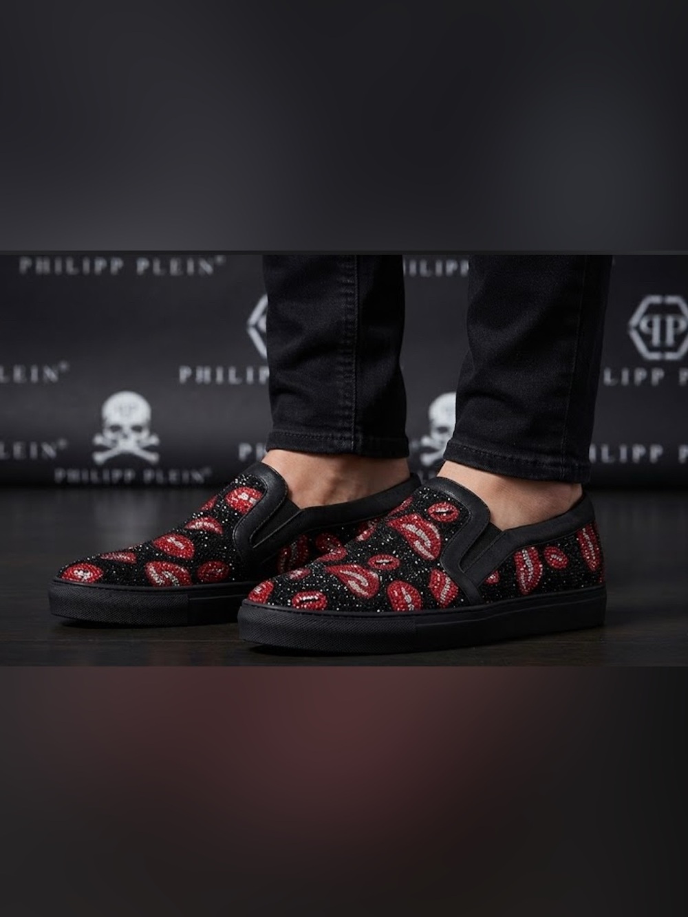 Authentic men's Philipp PLEIN J'adore Plein luxury designer leather sneakers 10